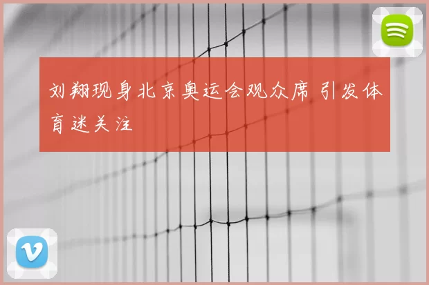 刘翔现身北京奥运会观众席 引发体育迷关注