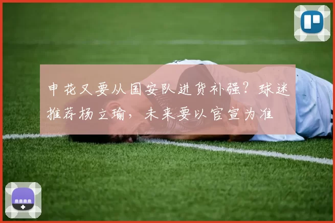 申花又要从国安队进货补强？球迷推荐杨立瑜，未来要以官宣为准